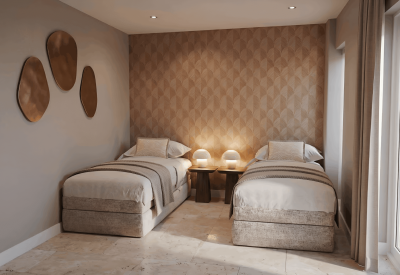 Slaapkamer van 2-slaapkamer appartement in Royal Vista met zwembad