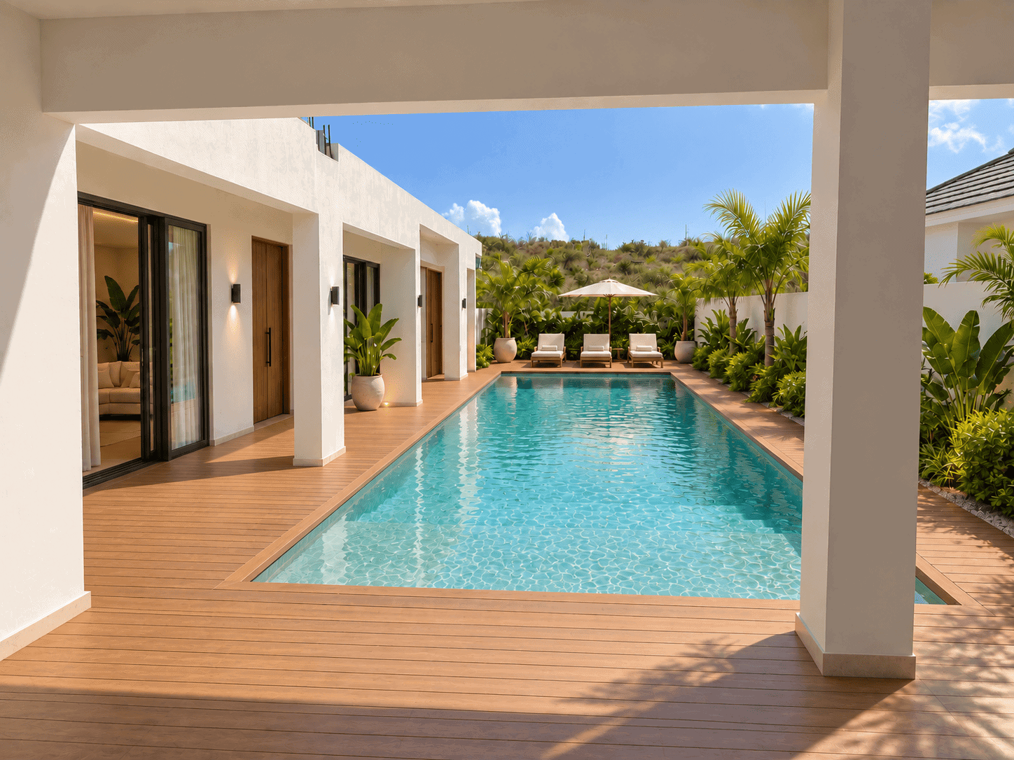 Makelaar en woningkoper bespreken de koopovereenkomst en aankoopvoorwaarden van een woning op Curaçao.